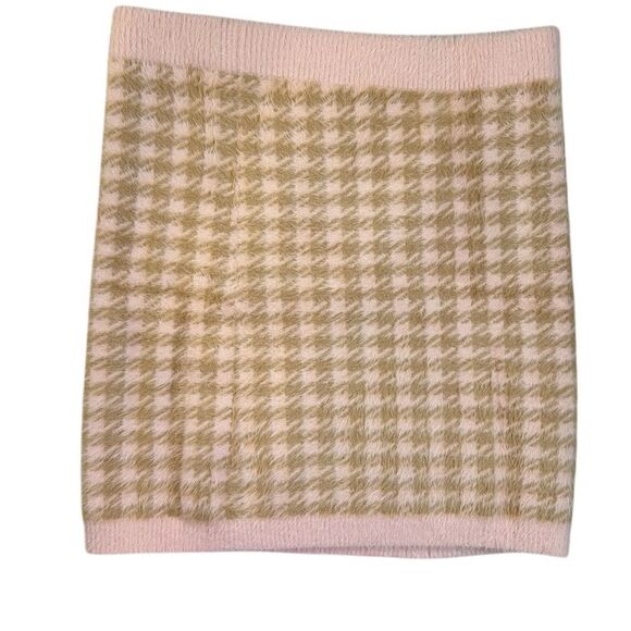 NWT For Love & Lemons Cher Sweater Pencil Mini Skirt - Pink Cream - Size 2XL - Picture 3 of 7